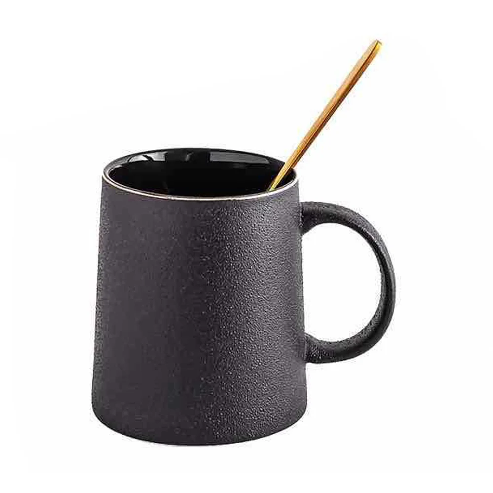 

Керамическая кружка/чайные стаканы/кофейные/Молочные кружки, большая ВИНТАЖНАЯ фотография с ложкой, 300 мл, C