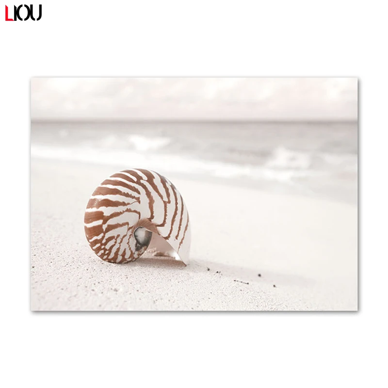 Венеция Пляж Лодка ракушка девушка Далия фотокартина на холсте скандинавские