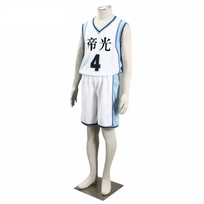 Kuroko no Basketball Косплей Akashi Seijuro White Костюмы для косплея RAKUZAN No. 4 мужских баскетбольных