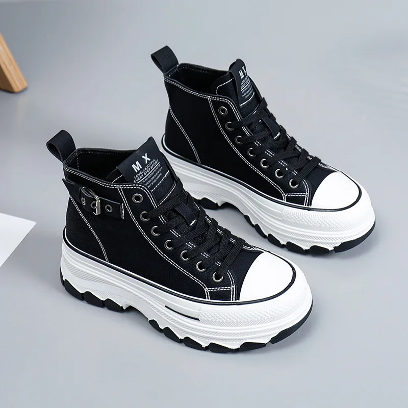 

Женские высокие ботинки, новинка осень-зима, Дизайнерские ботильоны на платформе для женщин, модная повседневная однотонная обувь из искусственной кожи