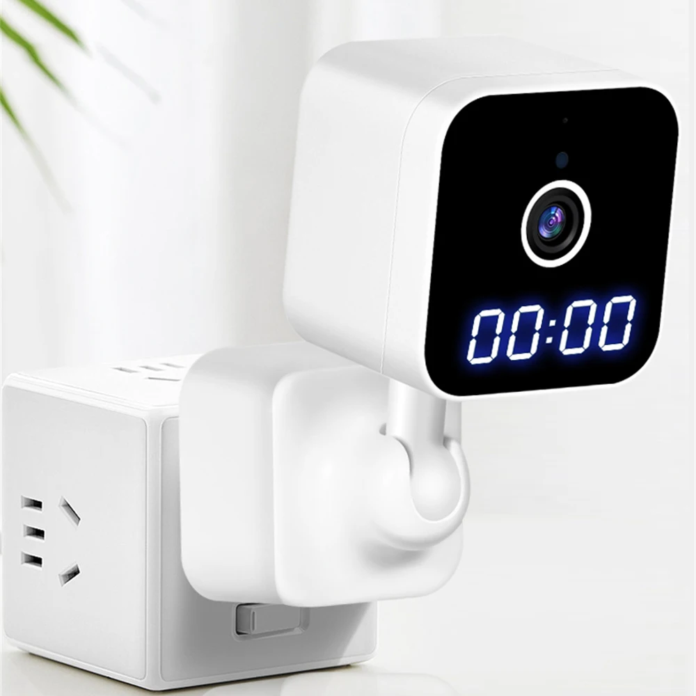 

Tuya WiFi IP Camera 1080P HD Clock Video Surveillance Camera Indoor Baby Monitor Wireless Security Camera Power Socket