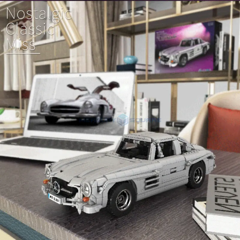 10002 SL Gullwing Coupe техническая модель автомобиля кирпичи 1:12 креативные классические
