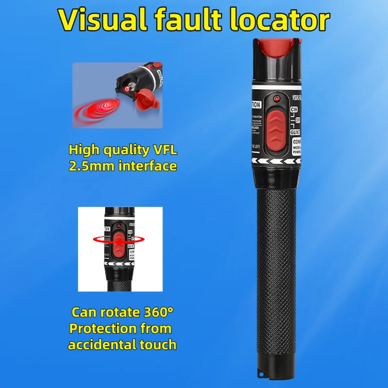 Визуальный дефектоскоп FTTH 50/1/10/20/30 мВт VFL тестер волоконно-оптического кабеля SC/FC/ST 2,5 мм инструмент для тестирования оптического волокна интерфейса Визуальный дефектоскоп FTTH 50/1/10/20/30 мВт VFL тестер волоконно-оптического кабеля SC/FC/ST 2,5 мм инструмент для тестирования оптического волокна интерфейса