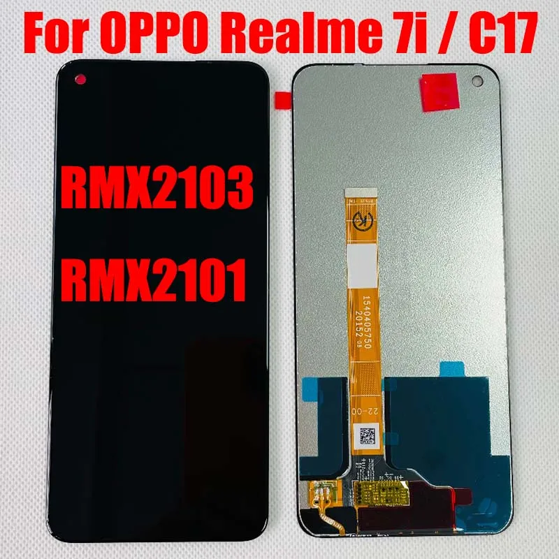 

ЖК-дисплей Pantalla для OPPO Realme 7i RMX2103, дисплей для Oppo Realme C17 RMX2101, сенсорный экран с дигитайзером в сборе, оригинал
