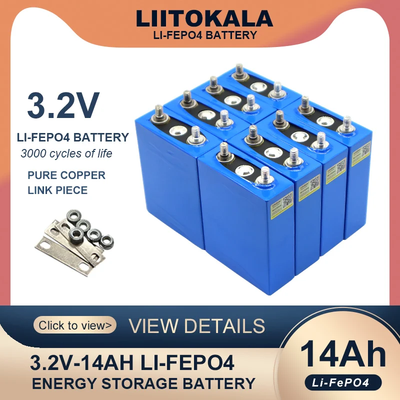 

Новинка, батарейный блок 3,2 в 14 Ач LiFePO4, фосфат 14000 мАч для мотоцикла, автомобиля, модификация M6 Stud