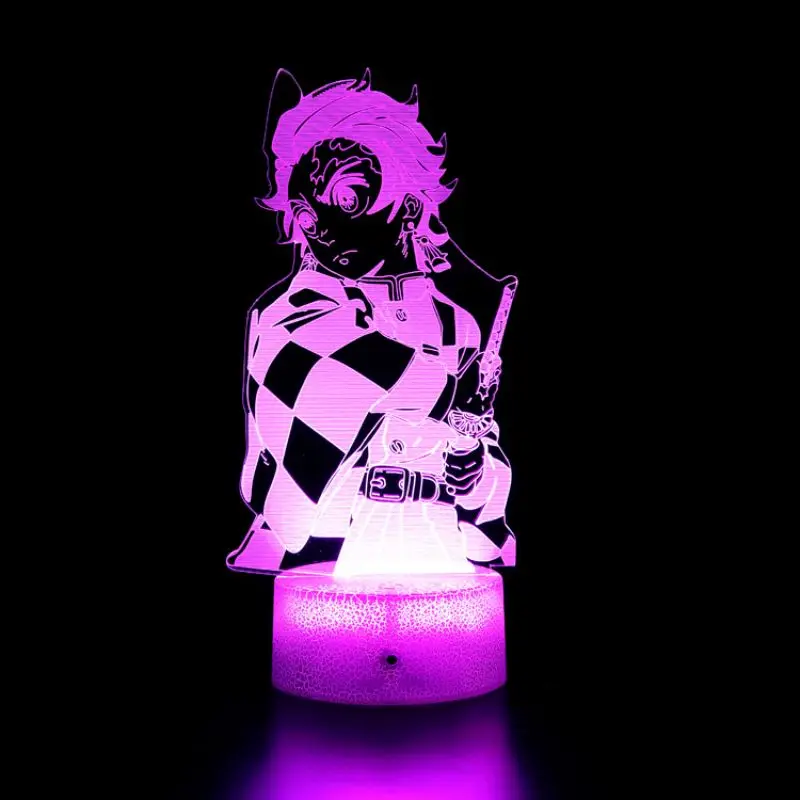 

Anime Figure Demon Slayer 3D LED Night Light Lamp Demon Slayer Illusion Bedside Lights Table Lamp Home Decor Best Gift