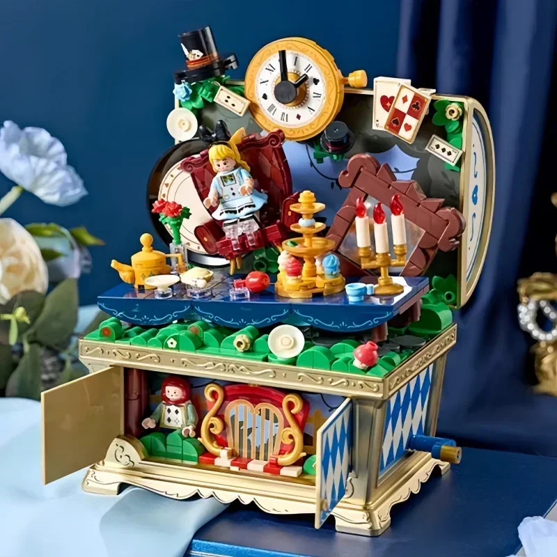 Новые сказочные музыкальные сокровища сундук строительные блоки Алиса Пиноккио