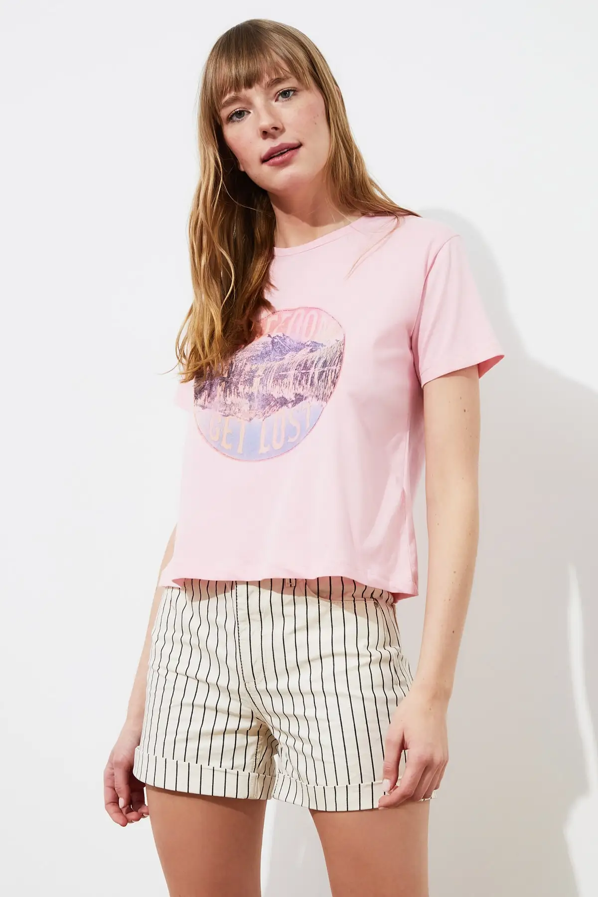 

Trendyol Printed Basic Knitted T-Shirt TWOSS21TS1333