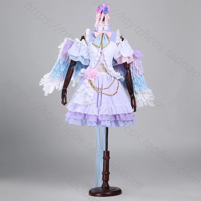 

Костюм для косплея Love Live Nico Yazawa, рождественское платье, белое платье на День святого Валентина с ангелом, пробуждение, индивидуальный пошив