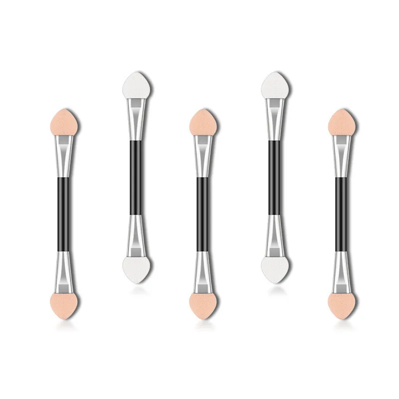 

10pcs Double-headed sponge eye shadow stick disposable eye shadow brush portable smudge eye shadow brush beauty makeup tool