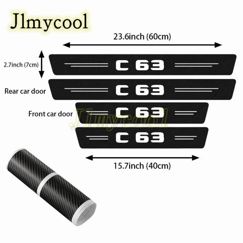 Защитные наклейки на порог двери автомобиля с надписью Anti Kick для C63 аксессуары