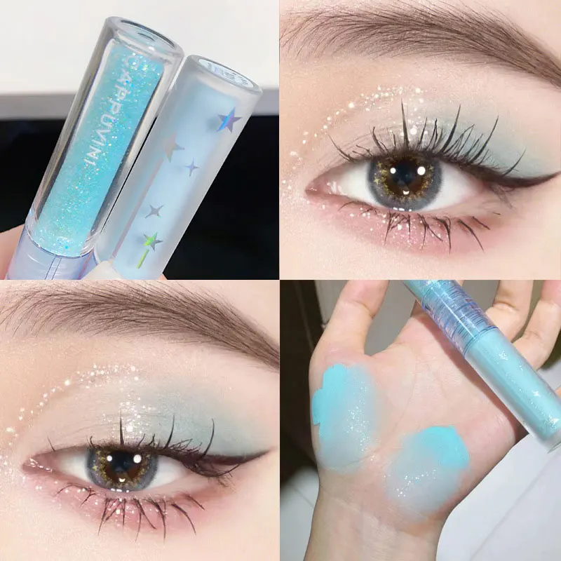 

HEALLOR 2 IN 1 Shimmer Liquid Eyeshadow Glitter Diamond Eye Shadow Shiny Eyes Double Head Comestics Tools Korean Makeup New