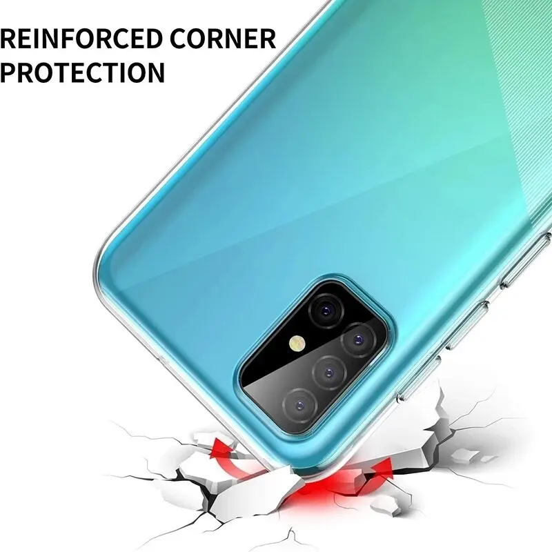 Фото Прозрачный мягкий чехол из ТПУ OPPO A78 5G A60 A98 A79 A58 A38 4G A96 A76 A94 A95 A57 A54 A77s A55 A74 Прозрачный противоударный чехол №3