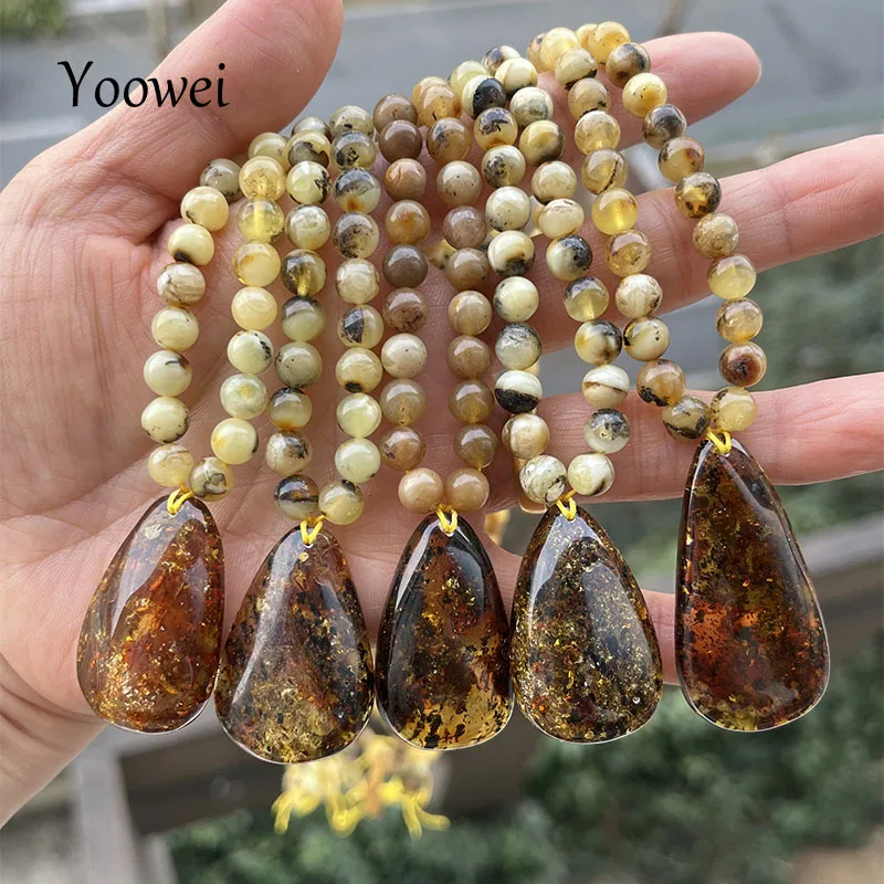 6 5 мм 100% оригинальный янтарный кулон ожерелье подарок натуральный камень круглые