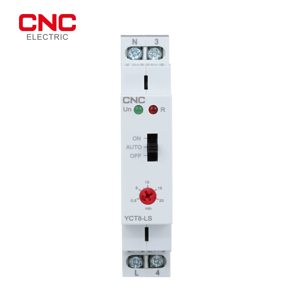 

CNC YCT8-LS Multifunction Timer Relay 50/60Hz 16A AC 230V Din Rail Time Delay Relay Status is Indicated by LED