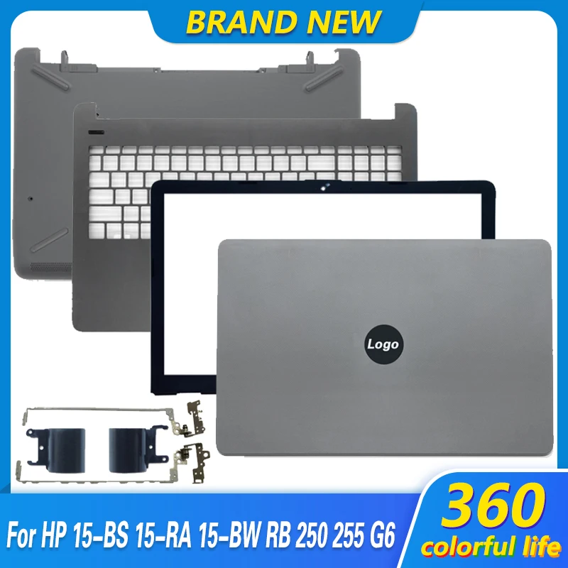 

NEW For HP 15-BS 15-RA 15-BW RB 250 255 G6 Laptop LCD Back Cover/Front bezel/LCD Hinges/Palmrest/Bottom Case Housing Cover Gray