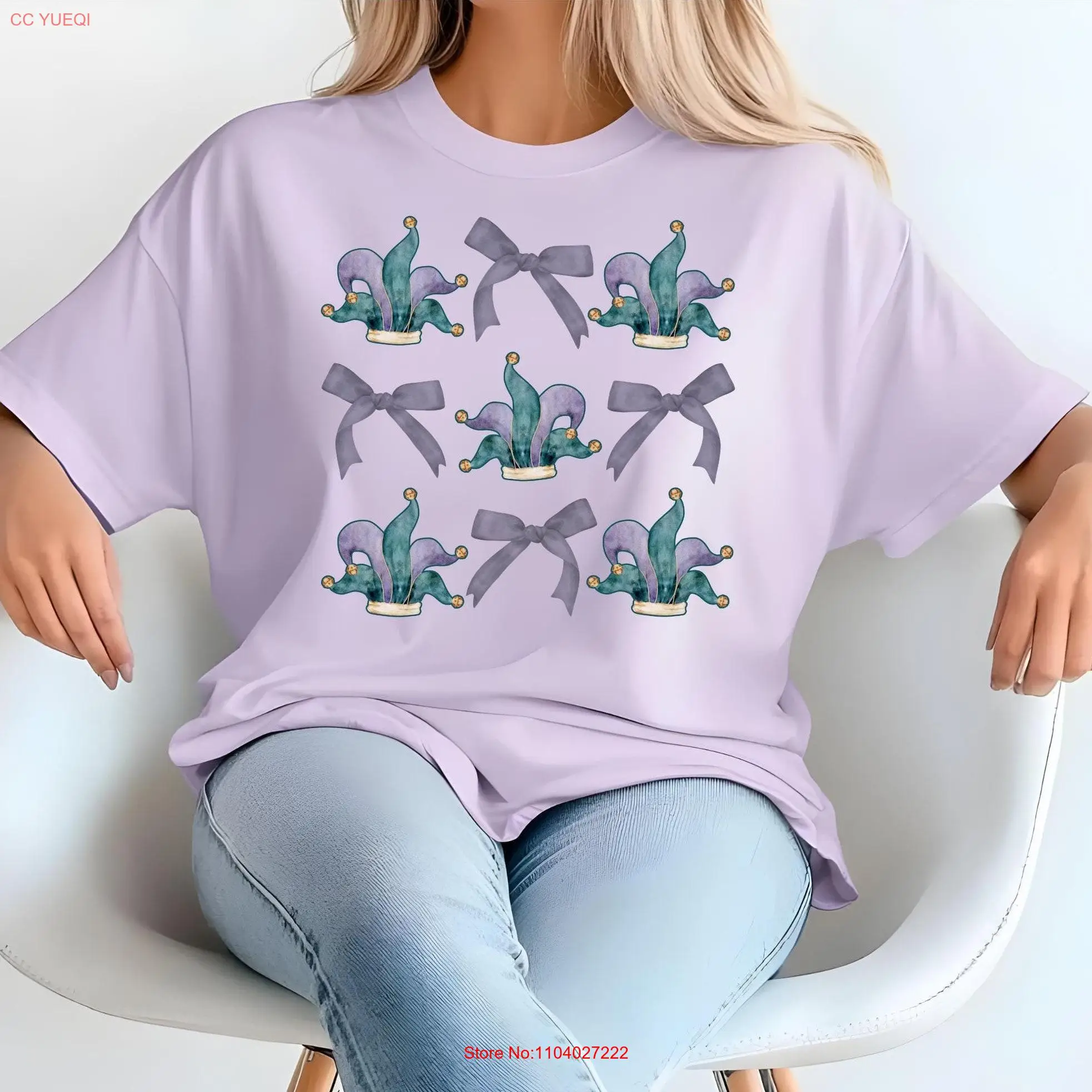 Женская футболка с бантом Mardi Gras Coquette удобные цвета MardiGras Krewe наряд для учителя