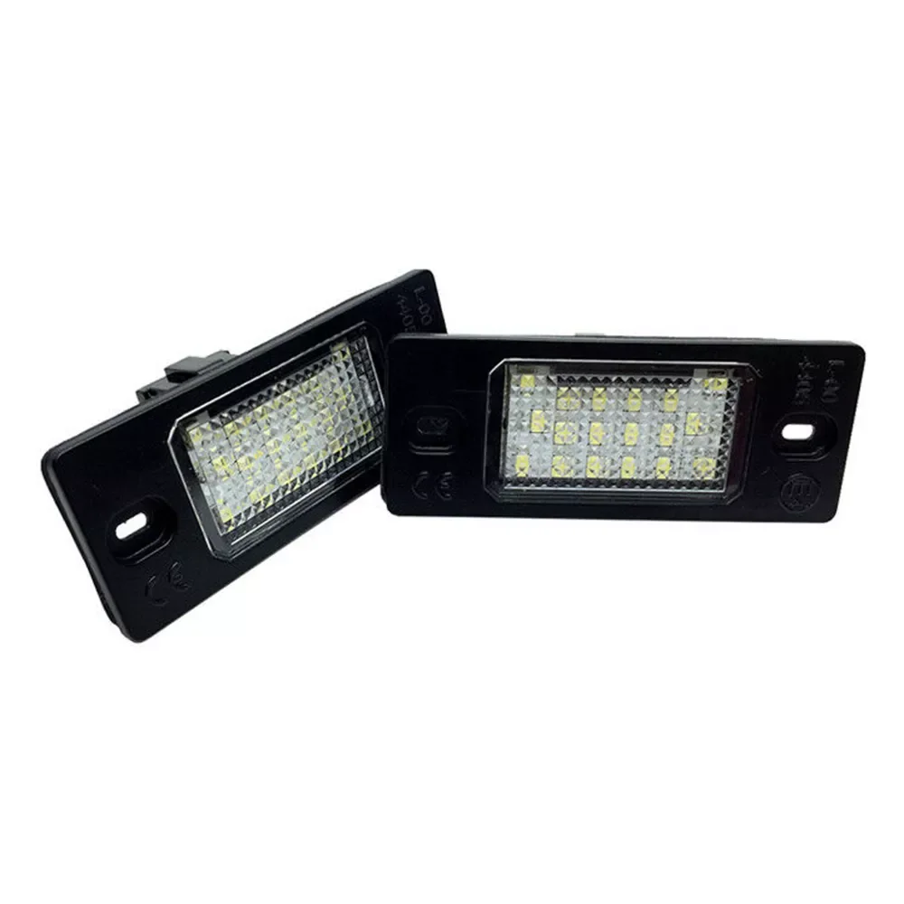 

White LED License Plate Lights Lamp Number Parts Replacement SMD 6500K Accessories For Skoda Fabia MK1 6Y