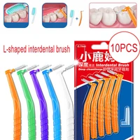 10 pcs interdental brush micro size 0 6 1 2mm l shaped oral care floss brush oral care for women man children