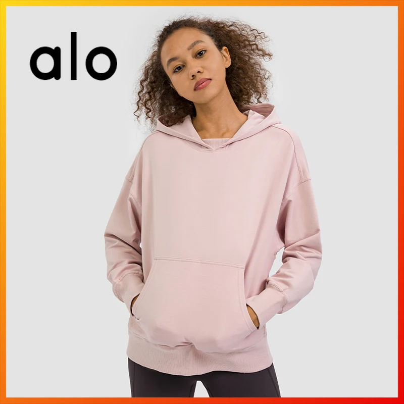 

Alo Yoga Fall Winter Women's New Hoodie Sports Long Sleeve Warm Loose Running Top Outdoor Sports Shirt Vitality Leisure DH125