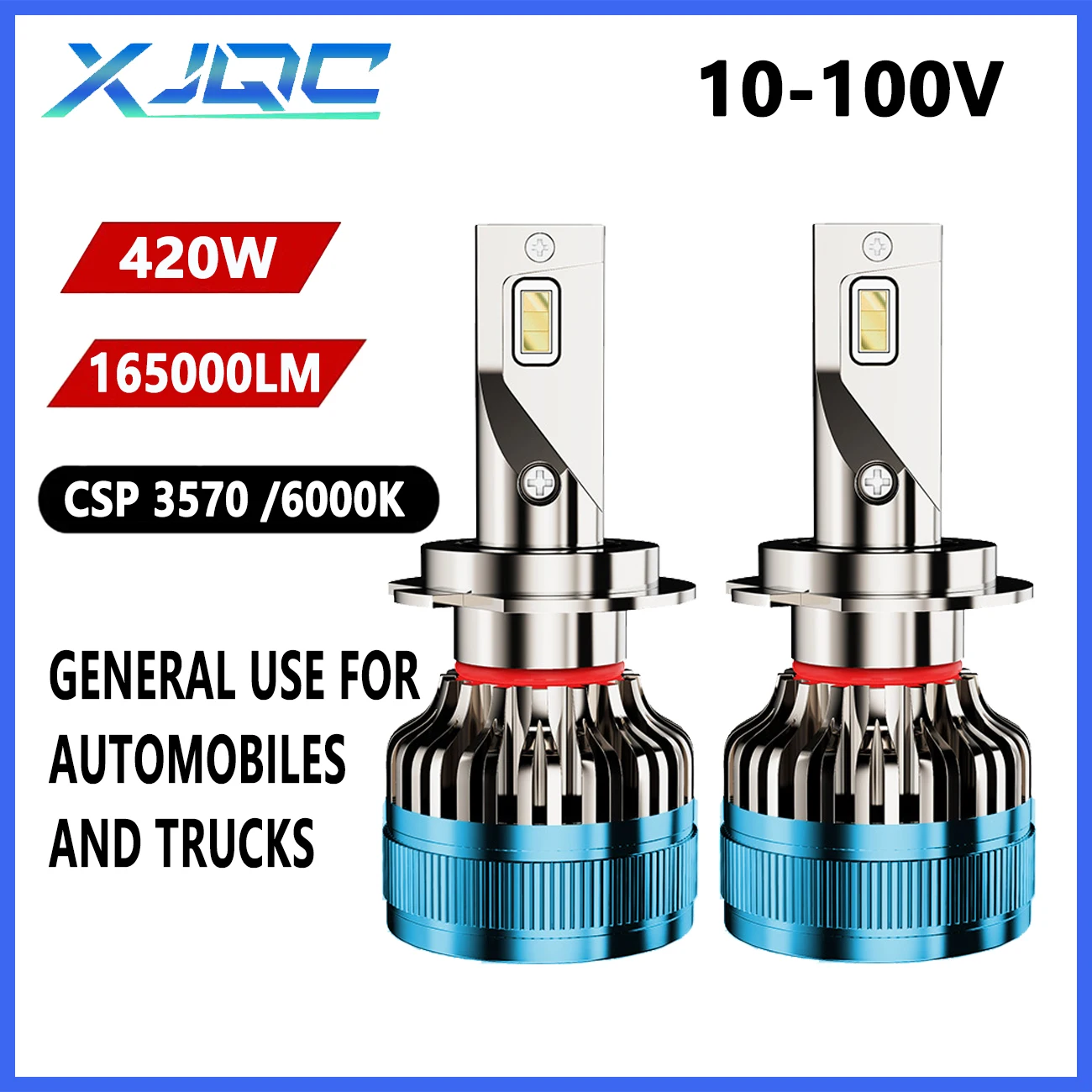 

XJQC F16 165000LM 420W 6000K H7 H4 H11 H1 9005 9006 H8 H9 Car LED Headlights CSP 3570 Canbus Automobiles And Trucks Lamp 10-100V