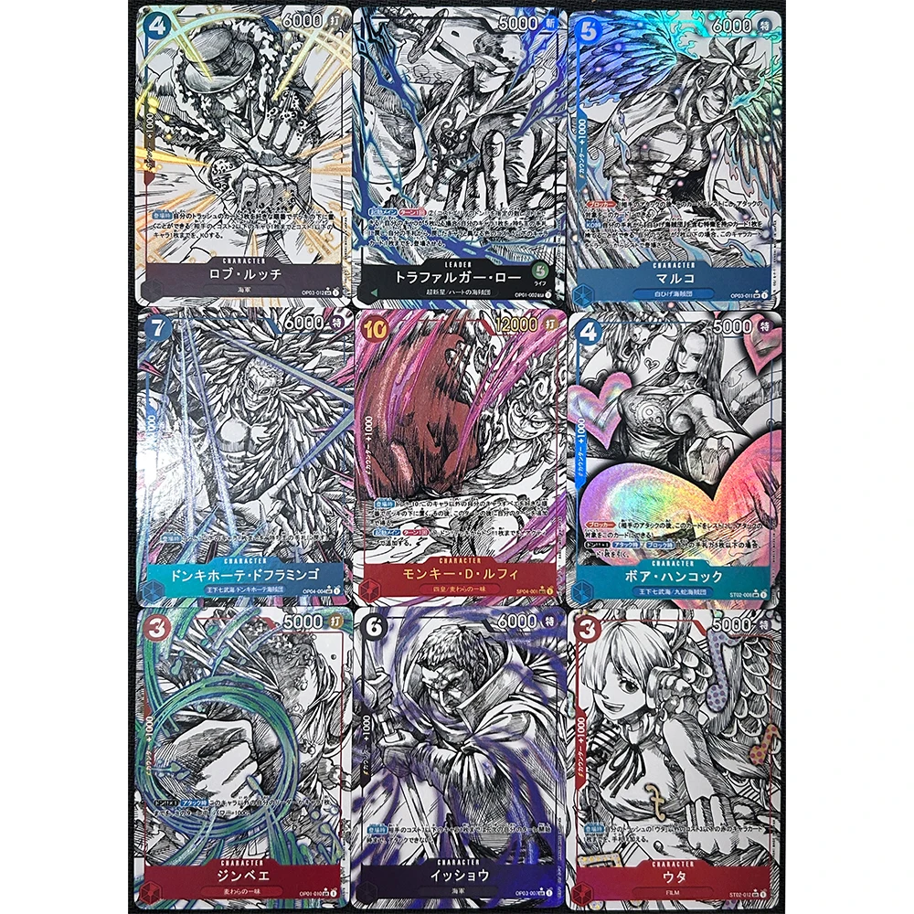 Фото ONE PIECE Monkey D Luffy Nefertari D Vivi DIY Домашняя ручная роспись Коллекционная карта Рождественский подарок на день рождения Игровые игрушки №5
