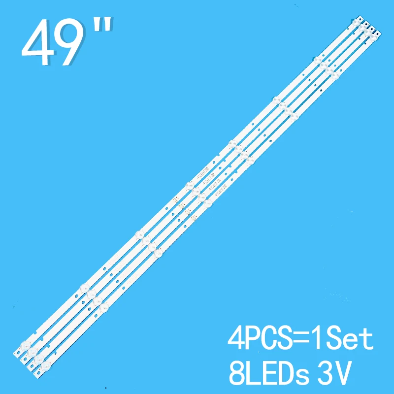 

New 4PCS/lot 945mm 8LEDs 3V For 49M9 JL.D49081330-001FS-M JL.D49081330 001ES 001BS-M SDL490WY[LD0-211]