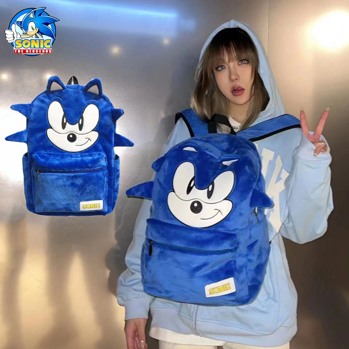 

Sonic Plush Shoulderbag Y2K Fashion Casual Bag Cartoon Couple bag Messenger Bags Children Birthday Gifts Toys