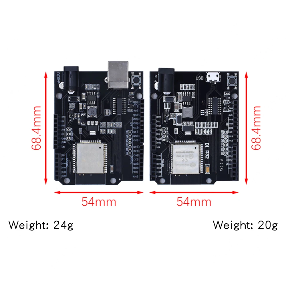 ESP32 для Wemos D1 Mini для Arduino UNO R3 D1 R32 WIFI Беспроводная Bluetooth макетная плата CH340 4M Память один (art.: 3920cd18a5750) - 3920cd18a5750