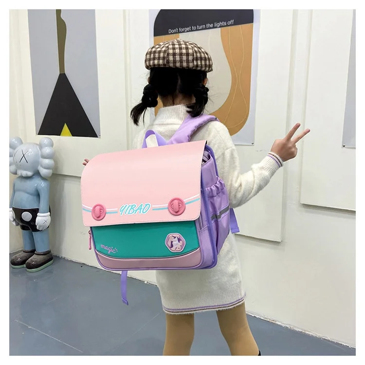 New British Style Noble Horizontal Children Fashion Backpacks for Girls Grade 1-3-6 High-capacity Students Boys School Bags 2022