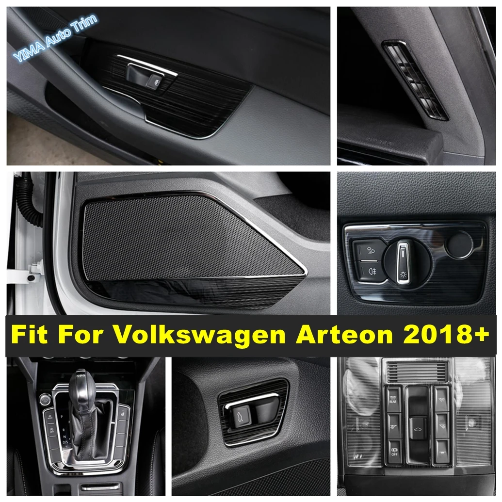 

Tail Door Control Button / Reading Lights / Door Speaker Cover Trim For Volkswagen Arteon 2018 - 2021 Black Interior Accessories
