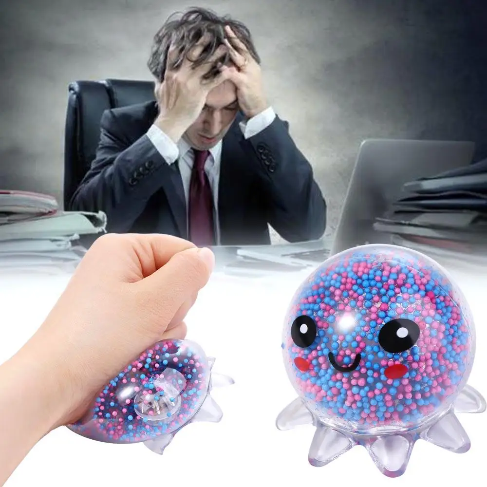 

Christmas Present Stress Relief Toy For Kids Gift Interactive Gift Octopus Ball Squid Vent Ball Glowing Octopus Toy Squeeze Toy