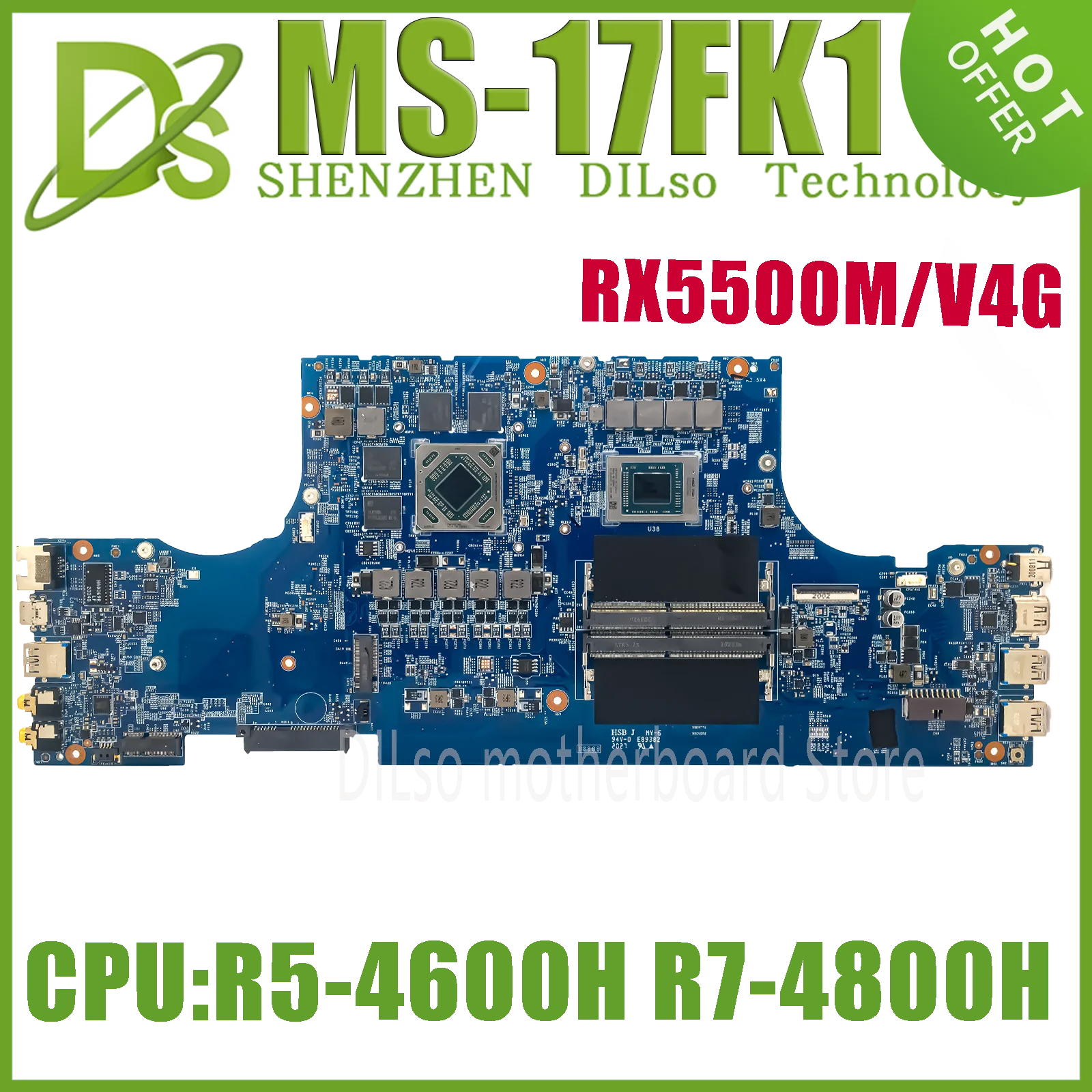 KEFU MS-17FK1 материнская плата для BRAVO 17 A4DDR MS-17FK MS-17FK1 материнская плата ноутбука W/R7-4800H R5-4600H RX5300M-V3G RX5500M-V4G