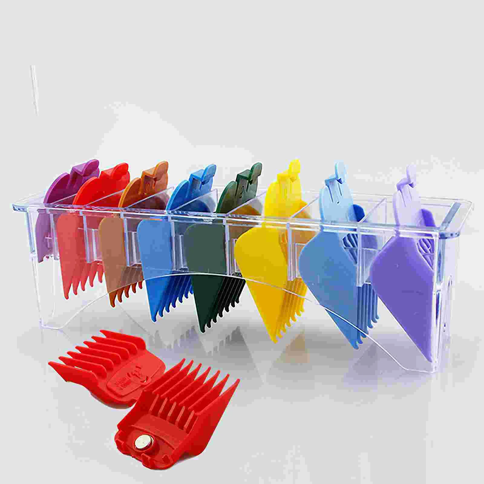 

Clipper Organizer Comb Storage Box Case Guide Hair Holder Barber Guards Guard Boxes Lids Limit Cutting Attachment Fashion