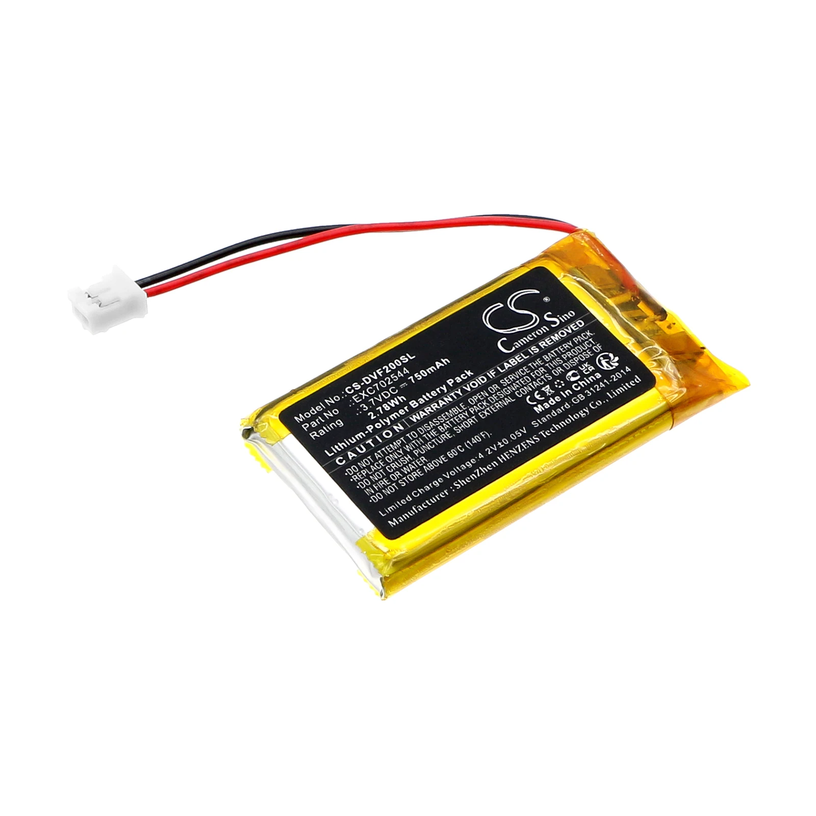 CS Replacement Battery For Divoom IFIT 2 IFIT-2 EXC702544 750mAh / 2.78Wh