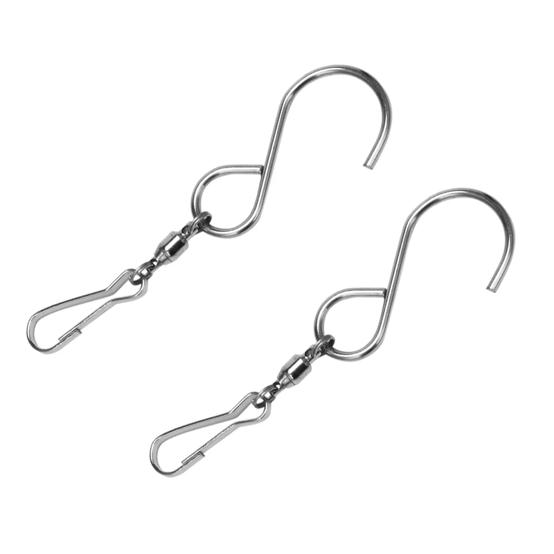 Вращающиеся крючки с клипсой из нержавеющей стали для ветряных спиннеров, кристаллических вихрей и других украшений на вечеринки.