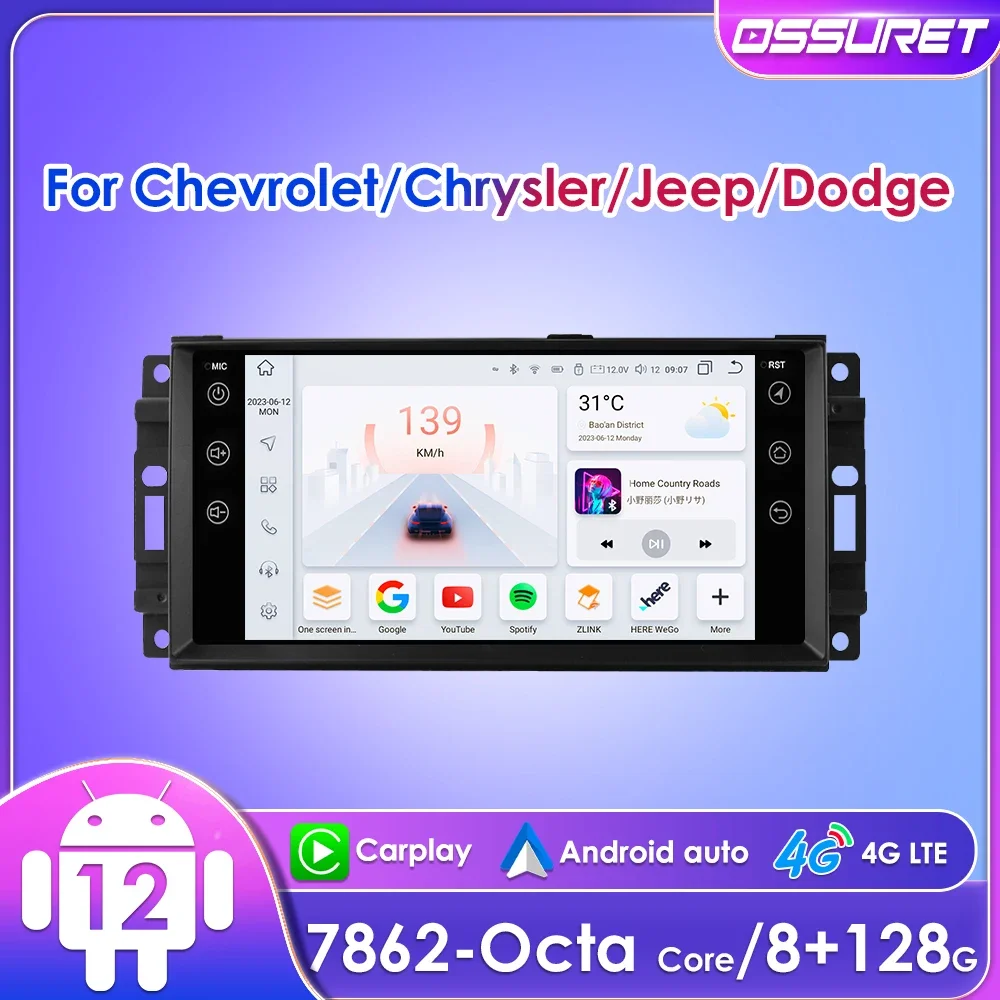 Ossuret 7-дюймовый 2Din Android автомобильное радио стерео для Jeep Grand Cherokee Patriot Dodge Journey