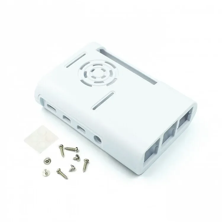 Для Raspberry Pi 4B литой корпус из АБС-пластика с черно-белым вентилятором рассеивания