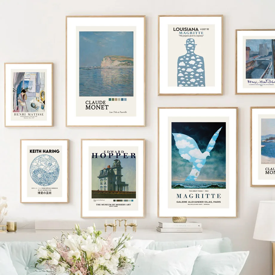 Поп-художник Эдвард Хоппер Магритт монет настенная Картина на холсте