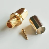 1x pcs high quality rf coax connector socket sma male jack crimp for rg8x rg 8x rg59 lmr240 cable plug gold plated coaxial