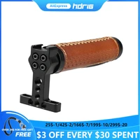 hdrig dslr top handle leather grip for camera camcorde cage kit