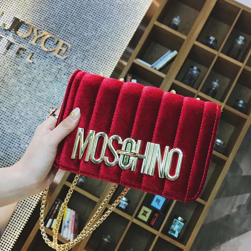 Luxury Women Clutch Bag Handbag Clutch Bag Striped Versatile One-Shoulder Messenger Bag Gold Velvet Small Square Bag