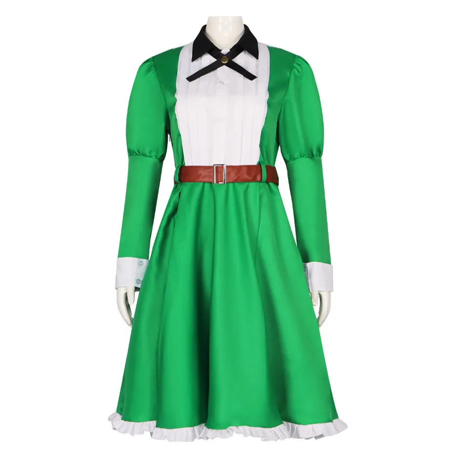 

Костюм для косплея на Хэллоуин Iwanaga koshock, зеленое женское платье для взрослых, костюмы для девочек, карнавальный костюм для косплея