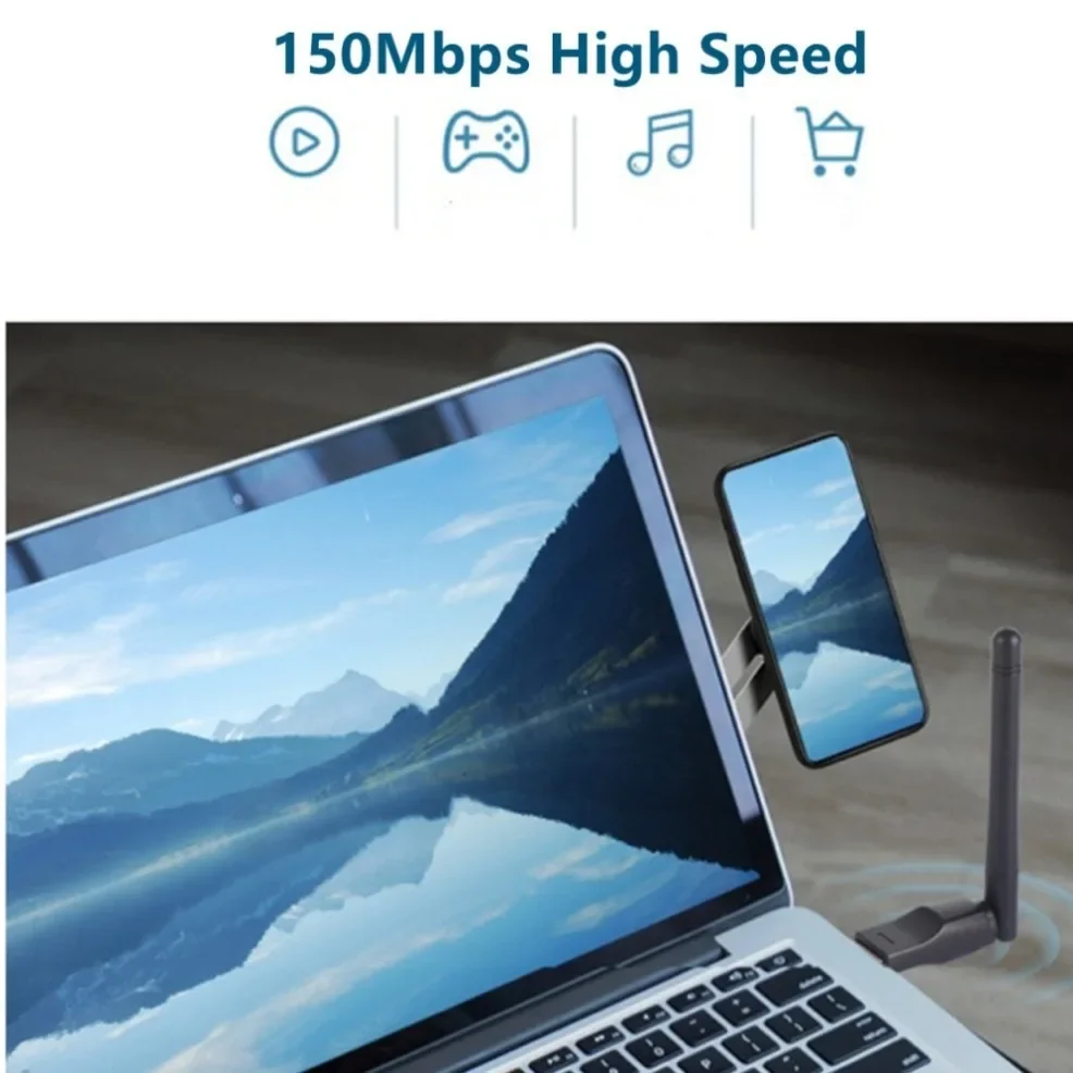 USB Wi-Fi адаптер 150 Мбит/с 802.11b/n/g 2 4 ГГц