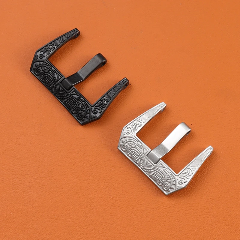 

Vintage Carved Stainless Steel Watch Buckle For Leather Band Strap 18mm 20mm 22mm