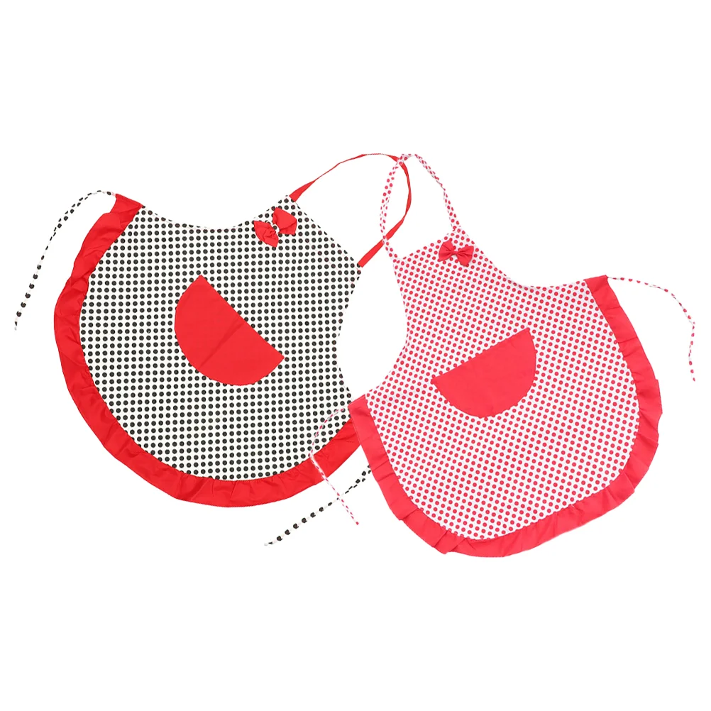 

2 Pcs Household Apron Reusable Gift Kitchen Supplies Party Cooking Washable Cute
