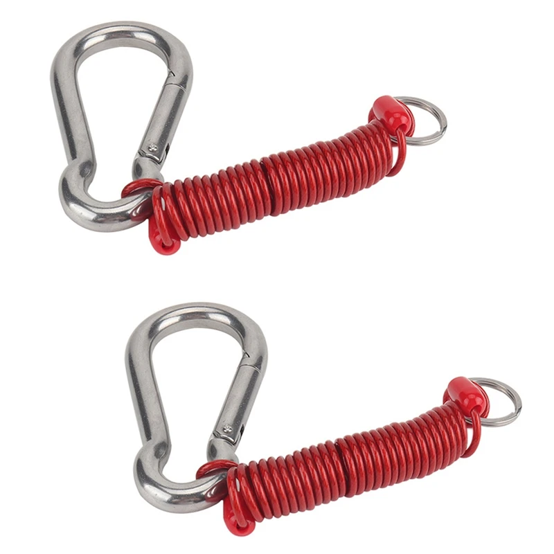 

2 шт. пружинный трос для прицепа, предохранительная пряжка, 4-футовый кабель с застежкой-молнией 80-01-2140 (красный)