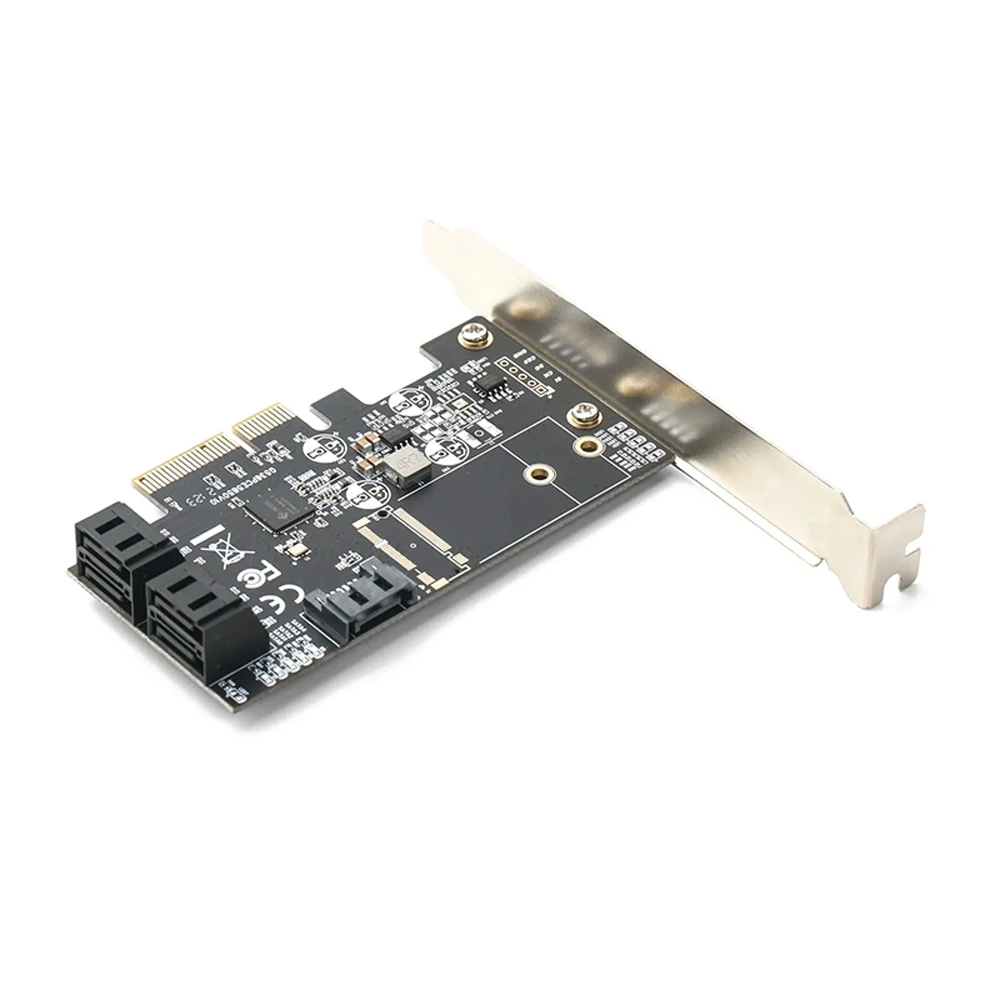 Фото Адаптер PCIe на 5-портовый SATA III JMB585 Чипсет ZimaBoard Материнская плата расширения частного облака №5