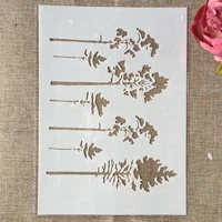 29cm a4 small trees diy layering stencils wall painting scrapbook coloring embossing album decorative template
