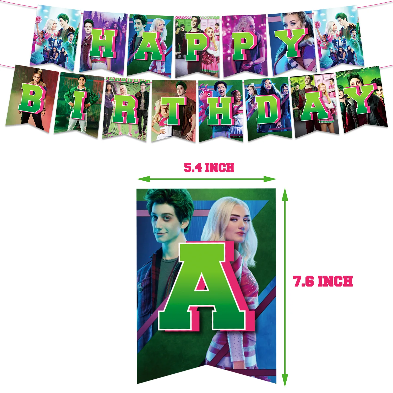 Зомби высокая тема украшение для дня рождения милый одноразовый баннер топпер